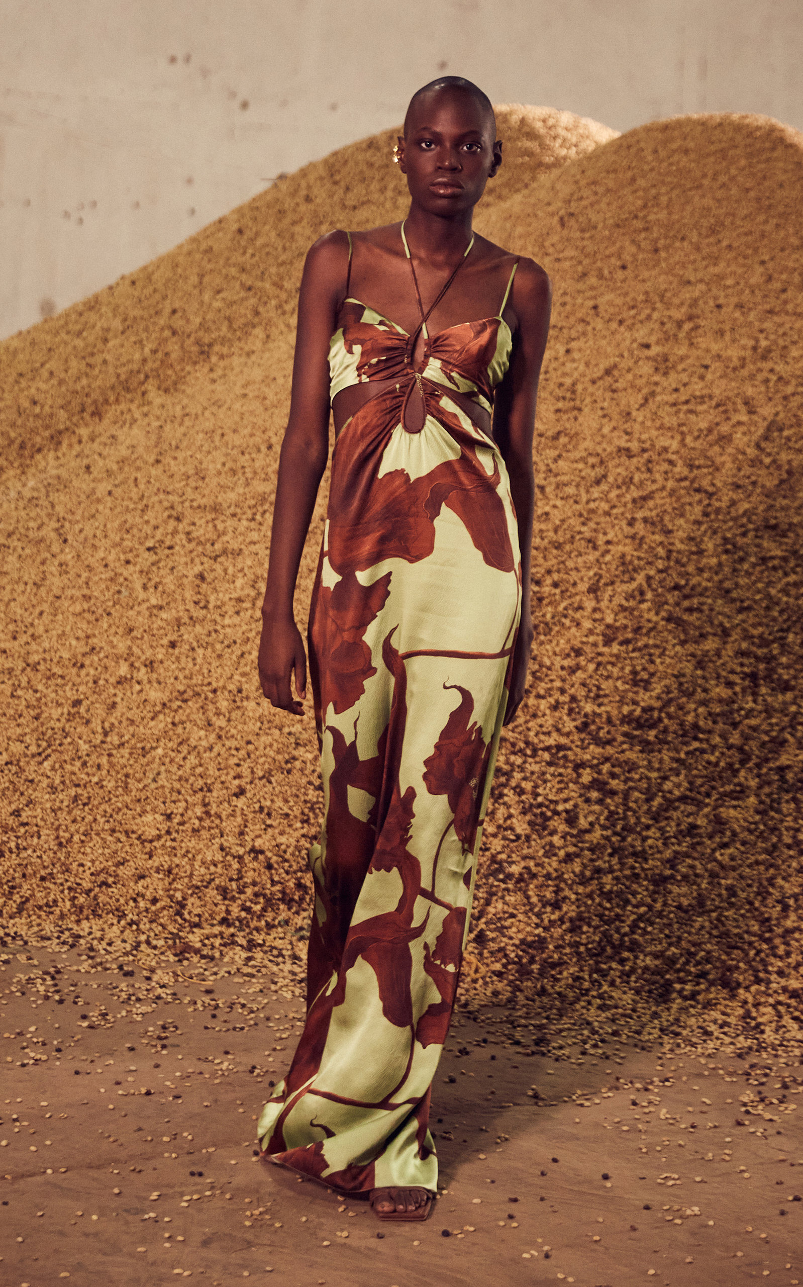 Getaway Of Karnataka Silk Maxi Dress floral - 2