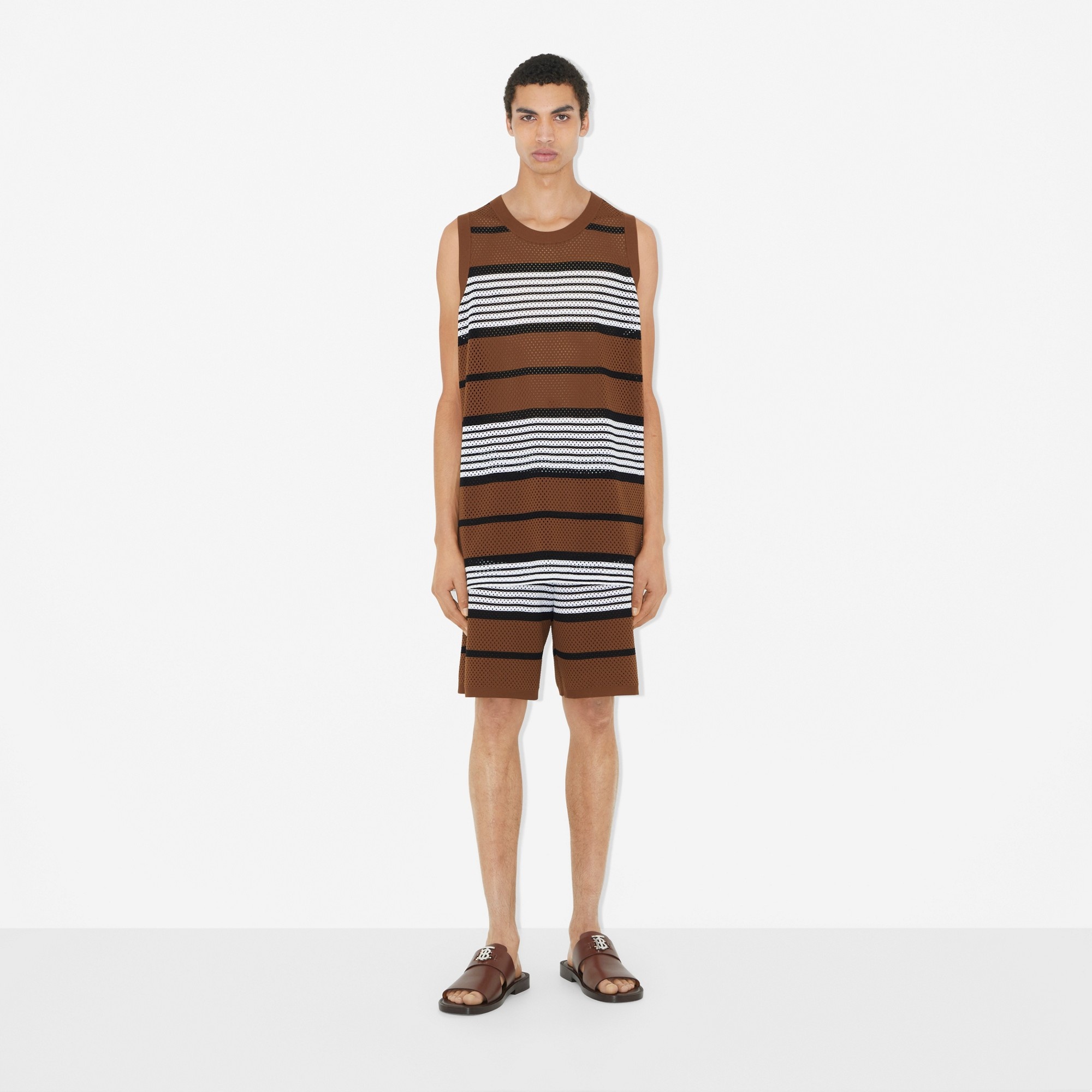 Stripe Print Nylon Vest - 2