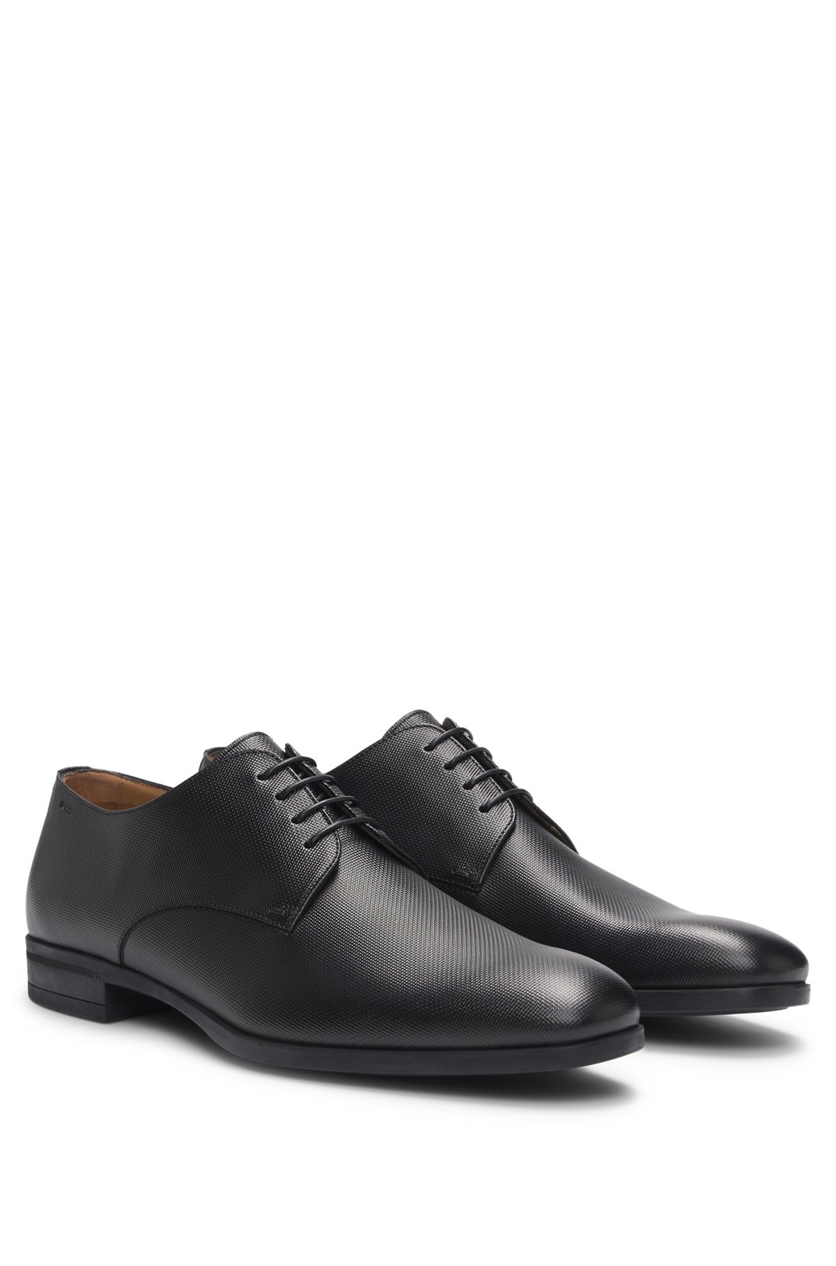 DERBY SHOES IN STRUCTURED LEATHER WITH PADDED INSOLE - 2