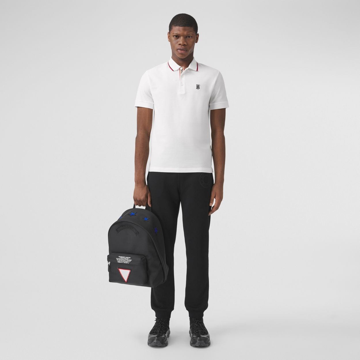 Icon Stripe Placket Cotton Piqué Polo Shirt - 2