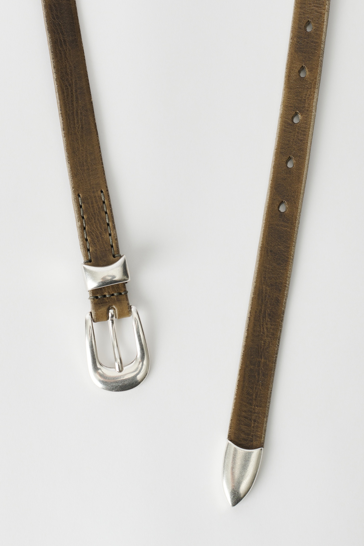 2 cm Belt Grau Leather - 2