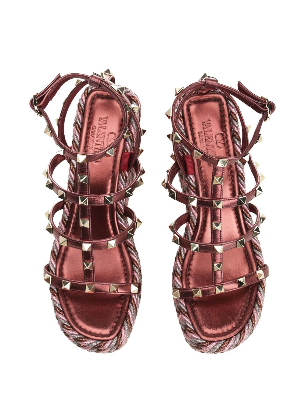 95mm studded wedge sandals - 3