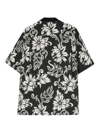 sacai floral-print poplin shirt outlook