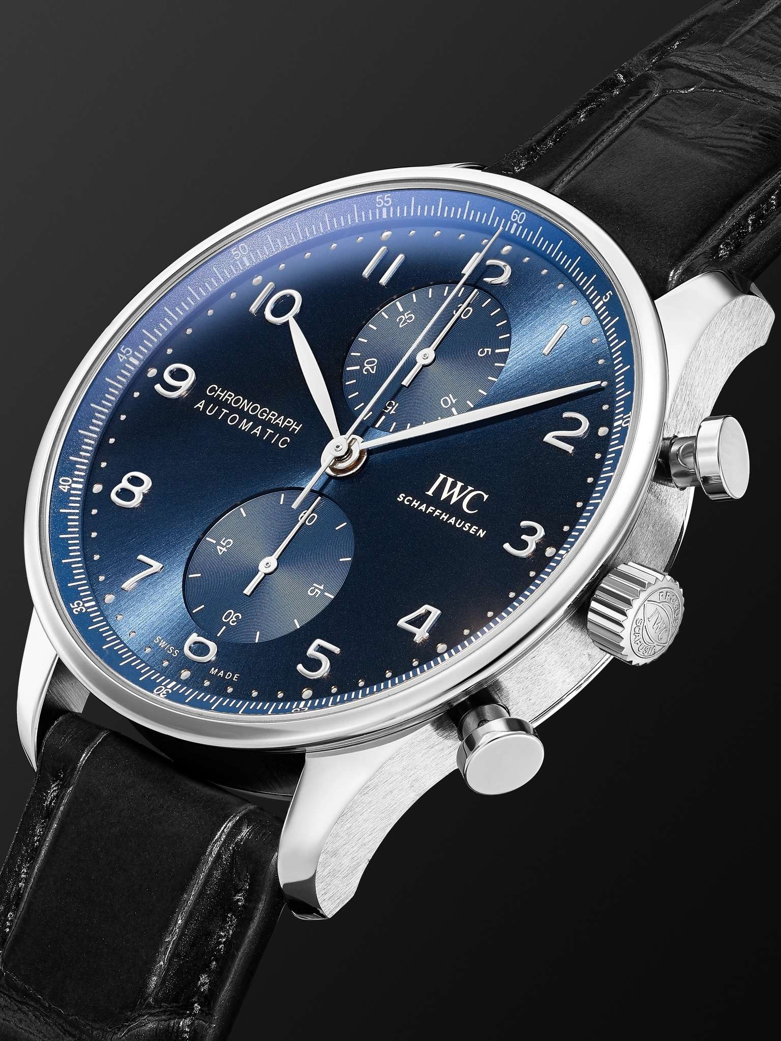 Portugieser Automatic Chronograph 41mm Stainless Steel and Alligator Watch, Ref. No. IW371606 - 4