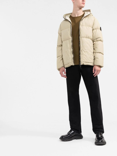 Stone Island Compass-patch puffer jacket outlook