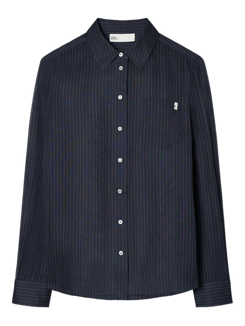pinstripe button-up shirt 1