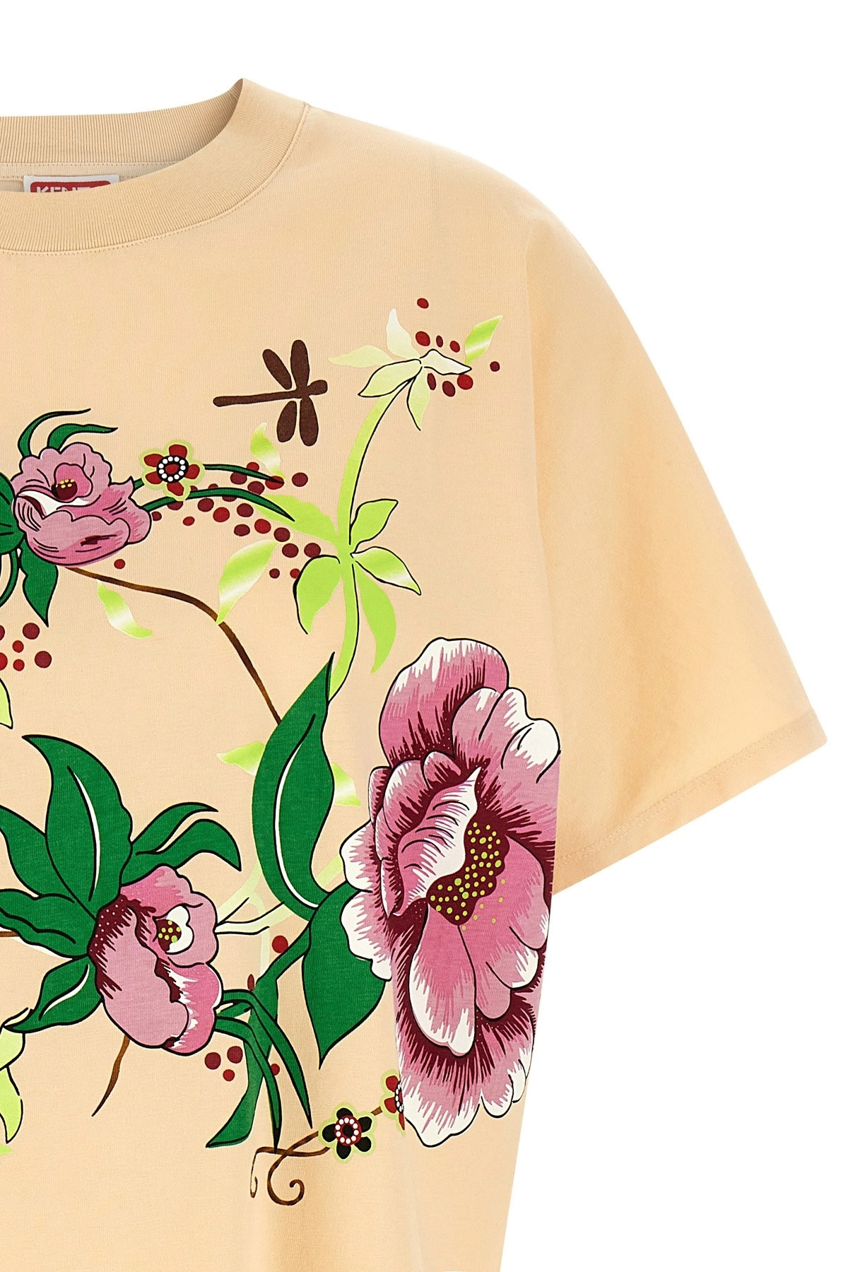 'Peonies Kimono' dress - 4
