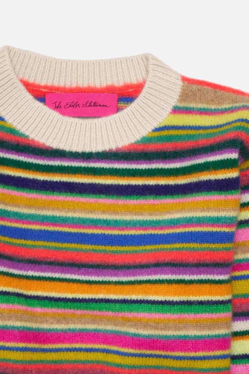 The Elder Statesman ULTRA STRIPE CREW outlook