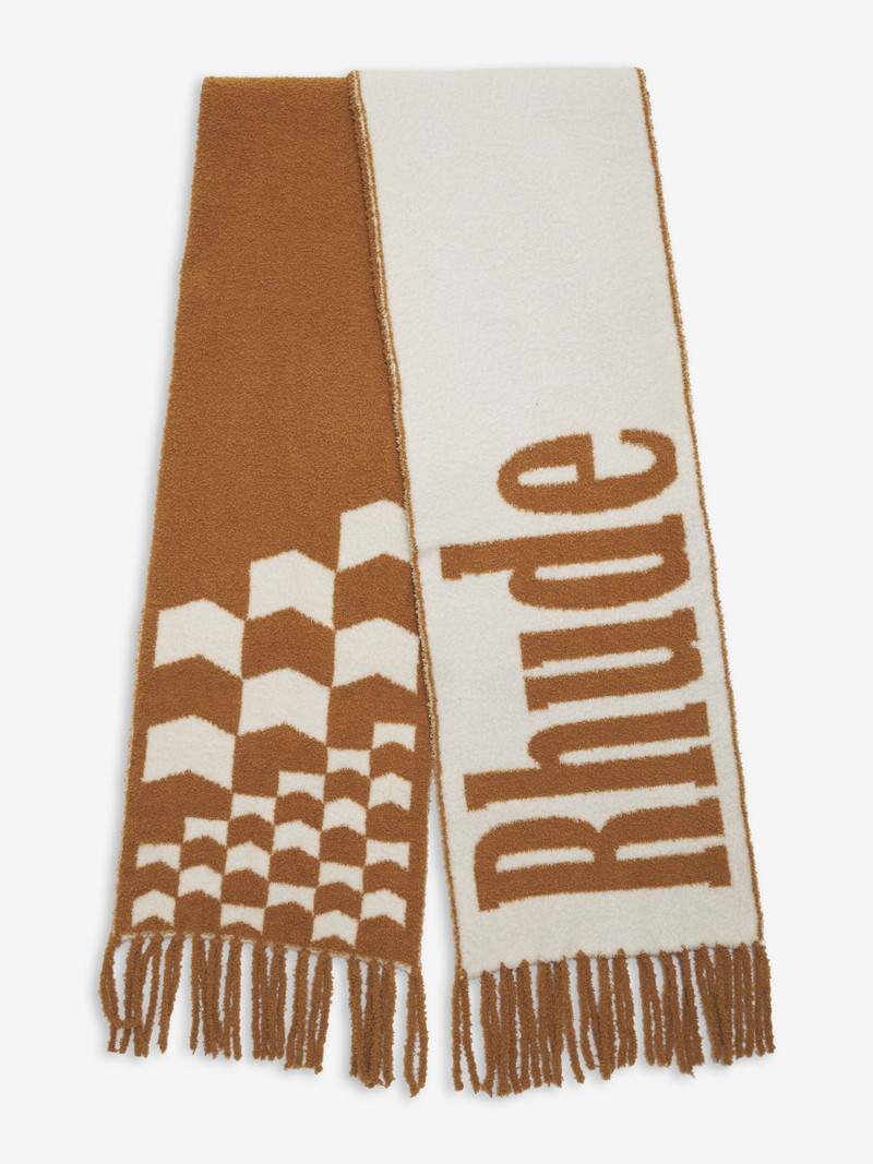 FUZZY OVERSIZED LOGO SCARF 1