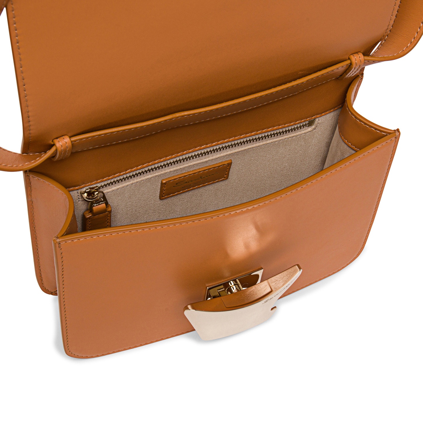 Brown leather crossbody bag - 3