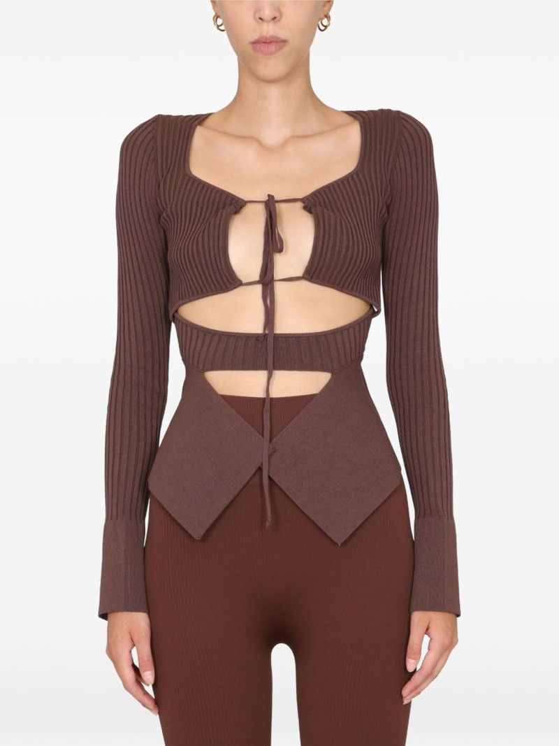 tie-front ribbed top 3