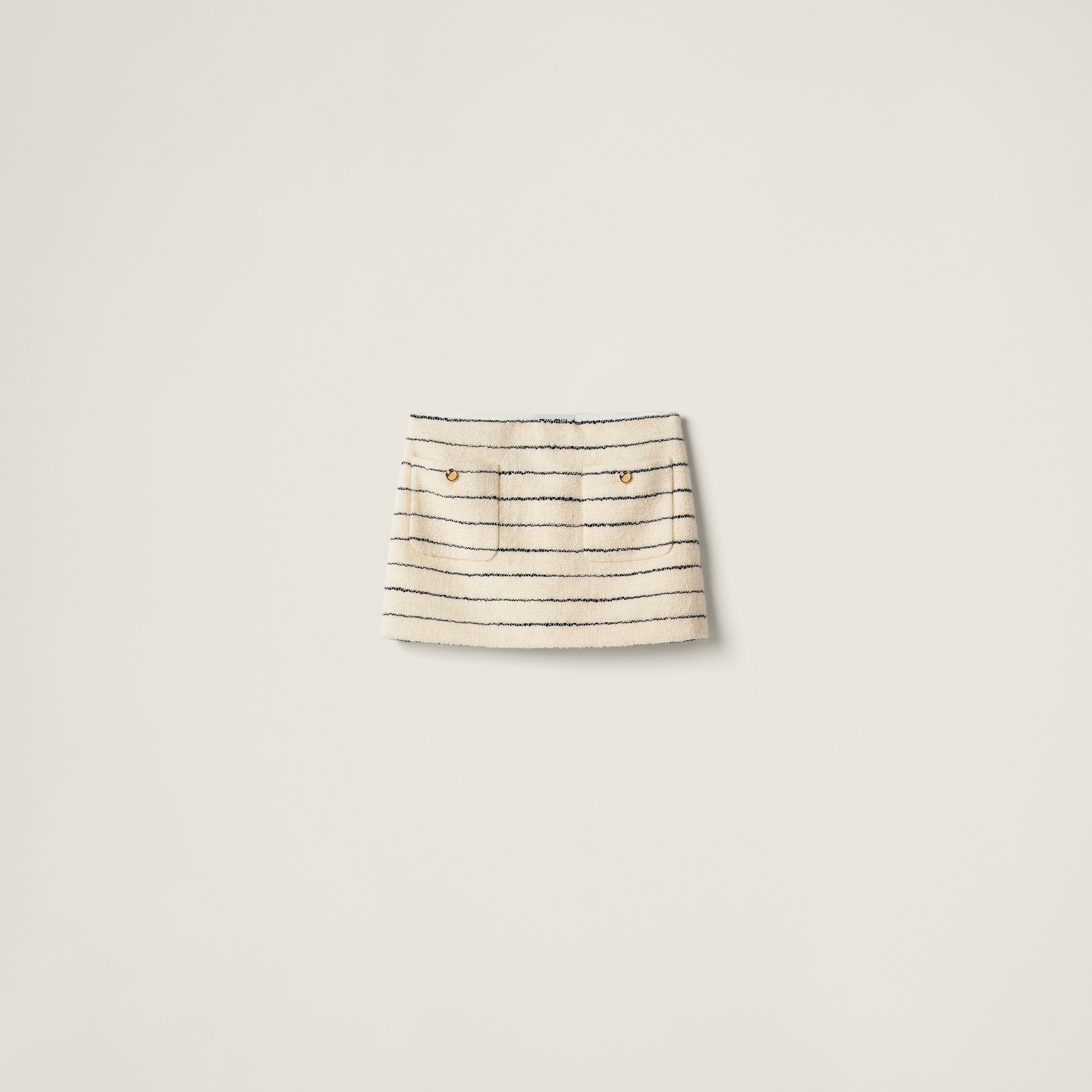 ミニスカート MiuMiu | Striped boucle miniskirt MG2152_14HO_F0C56_S_OOO Miu Miu Striped bouclé miniskirt | miumiu | REVERSIBLE