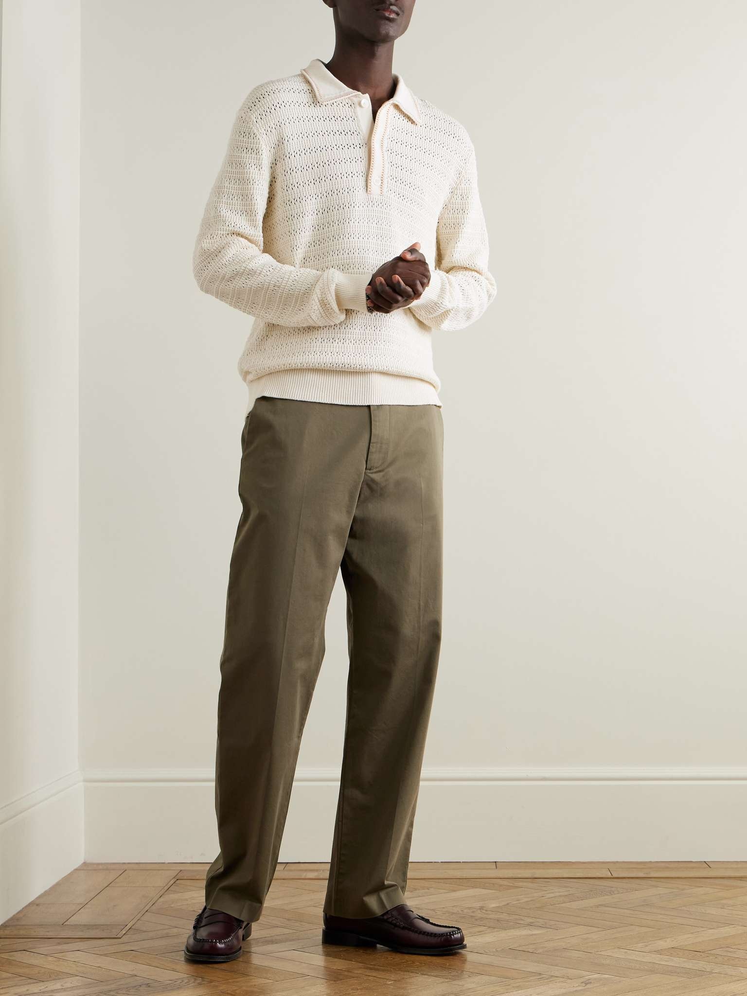 Josh 6636 Pointelle-Knit Organic Cotton Polo Shirt - 2