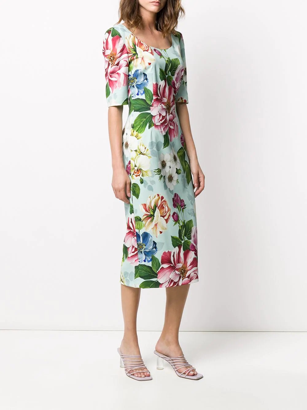 floral print midi dress - 3