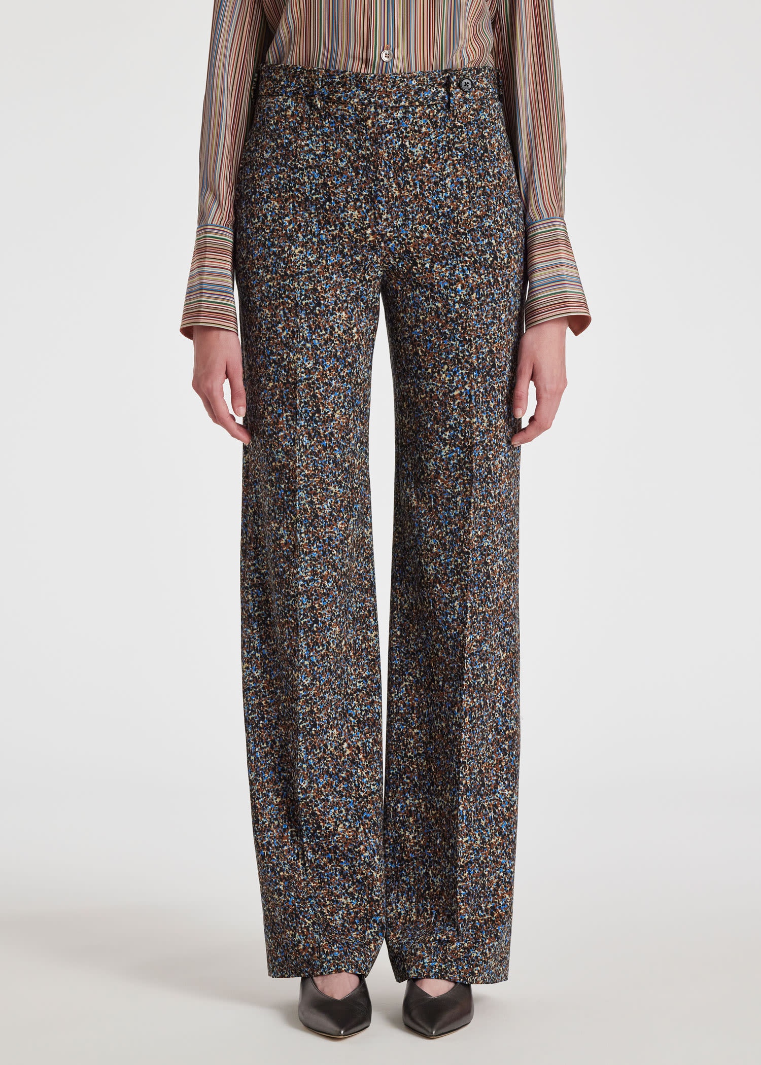 'Fleck' Wool Wide-Leg Pants - 3