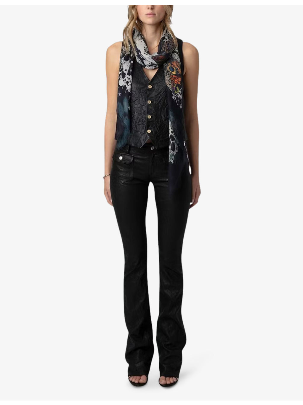 Kerry butterfly-print modal scarf - 3