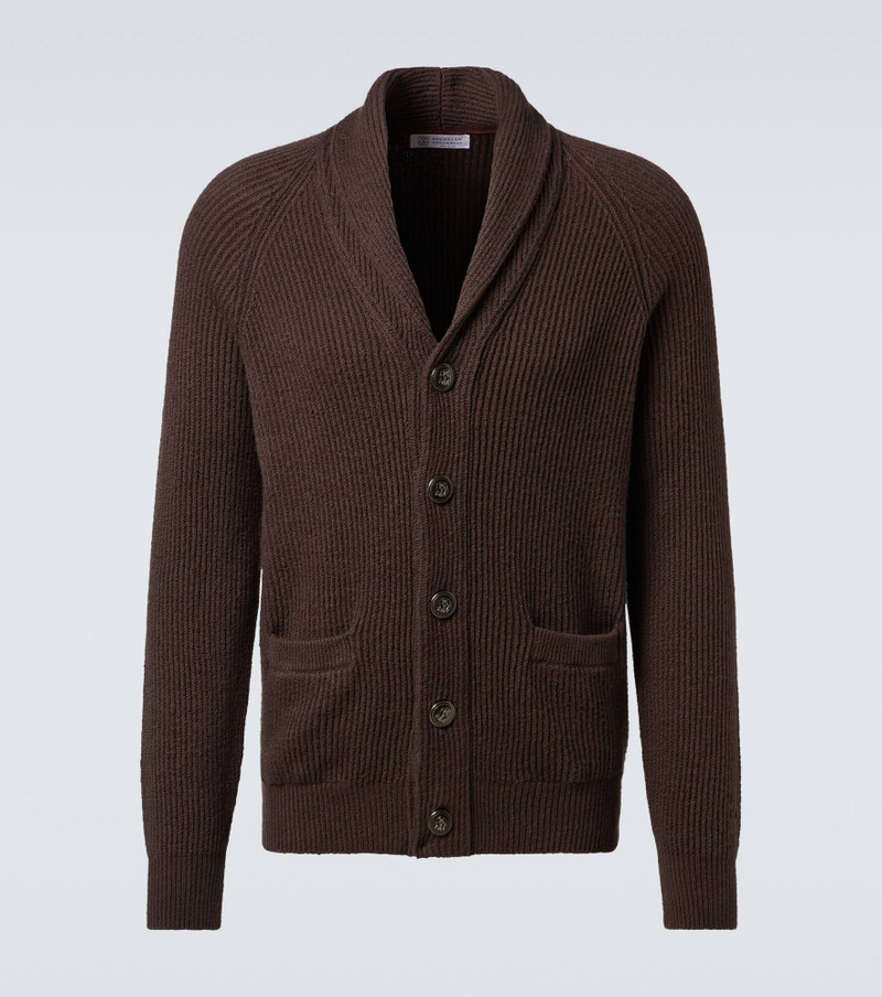 Cotton ribbed-knit cardigan 1