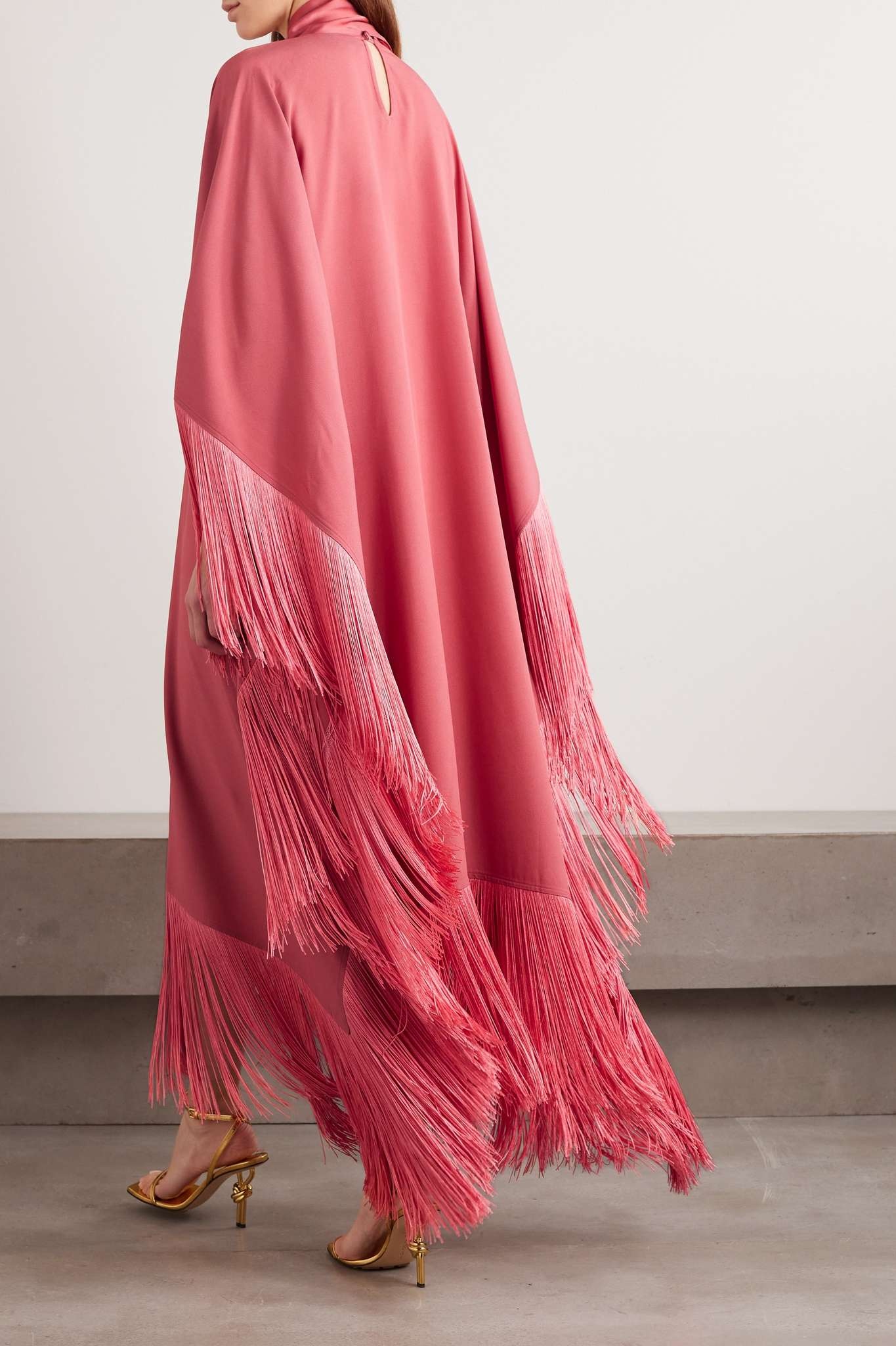 Mrs Ross fringed crepe kaftan - 3