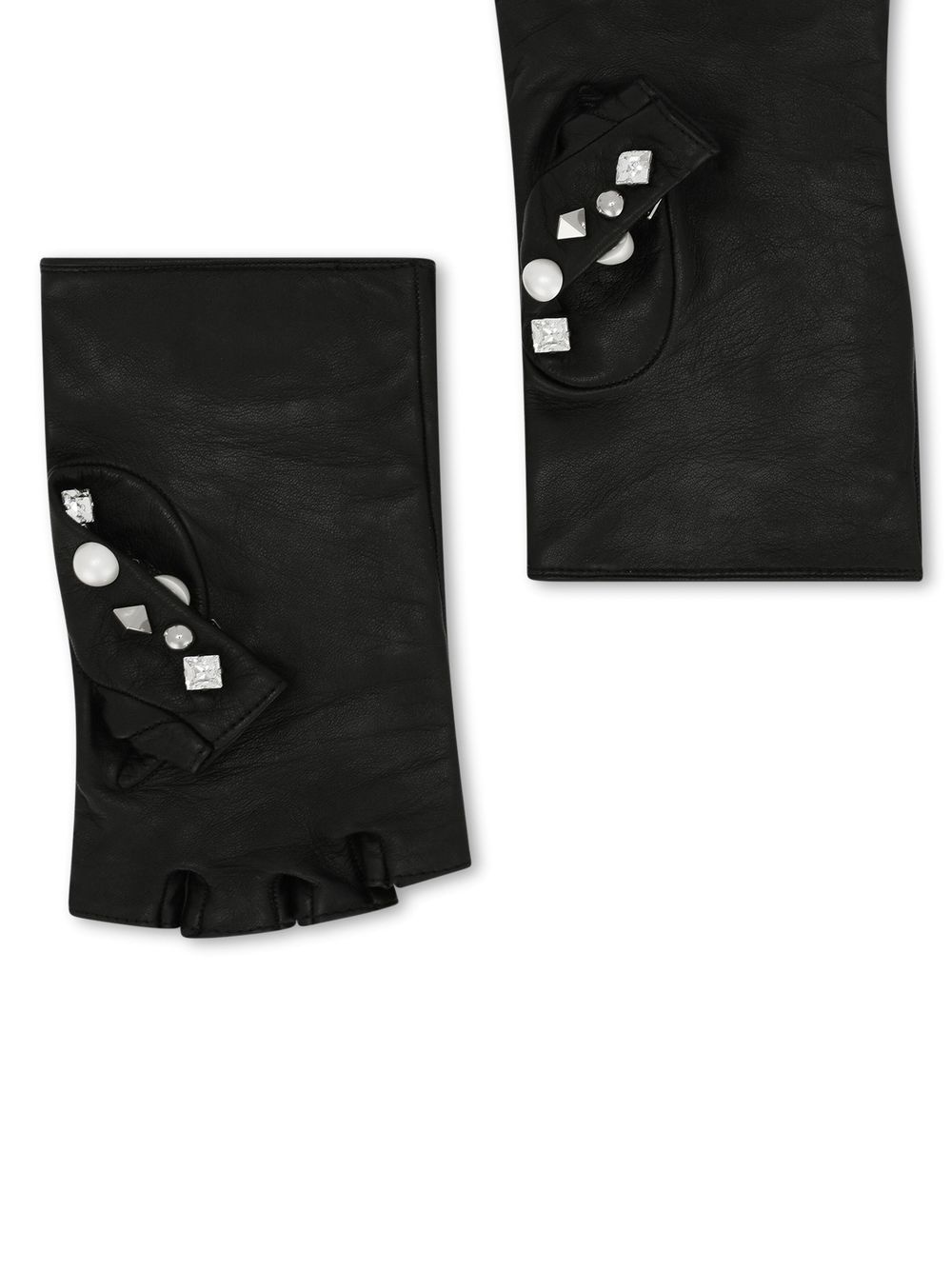 studded logo wingless gloves - 3