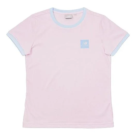 (WMNS) New Balance Sports Round Neck Short Sleeve Pink NEA2E012-PKZ - 1