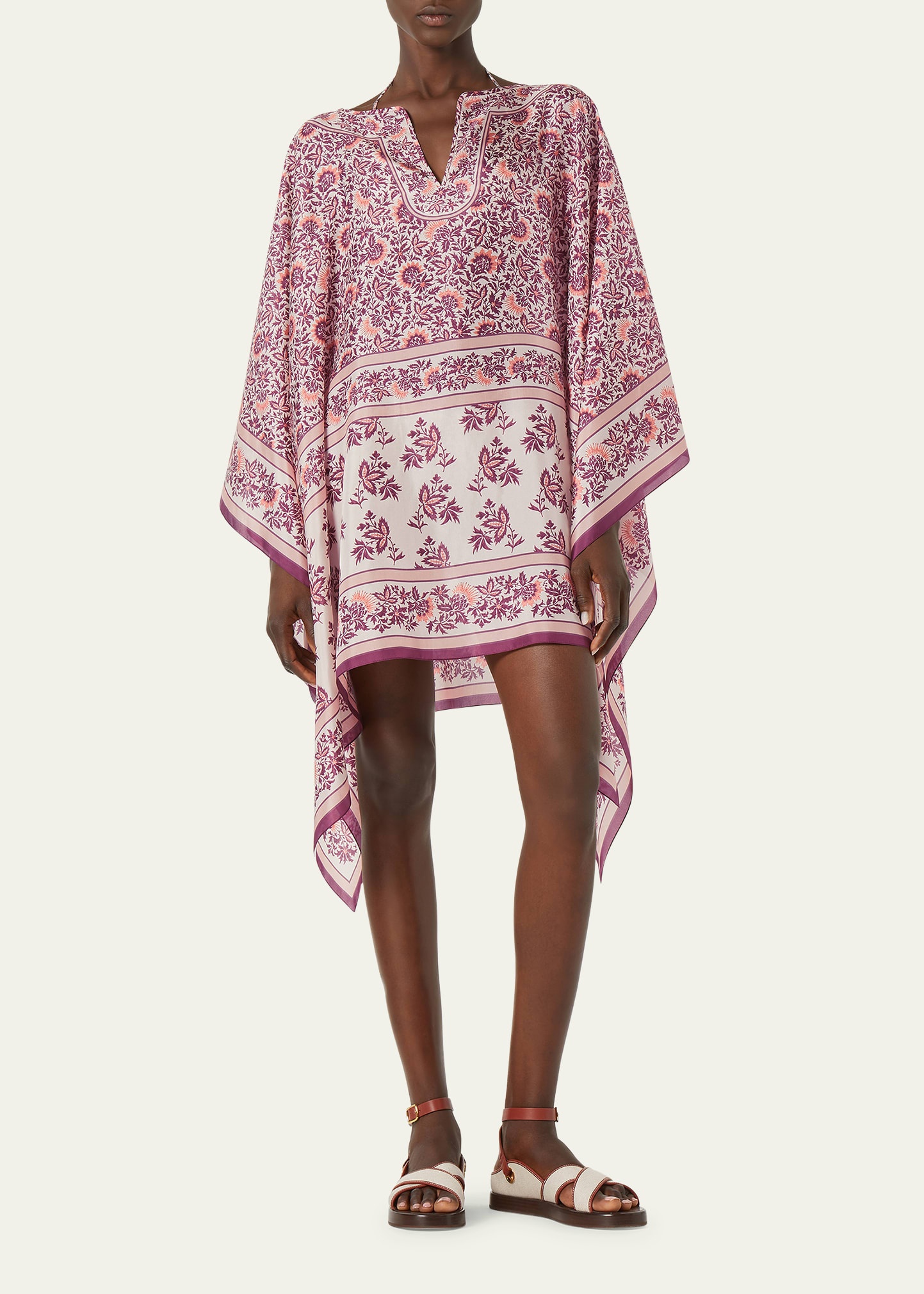 Daniela Flower-Printed Silk Caftan - 2