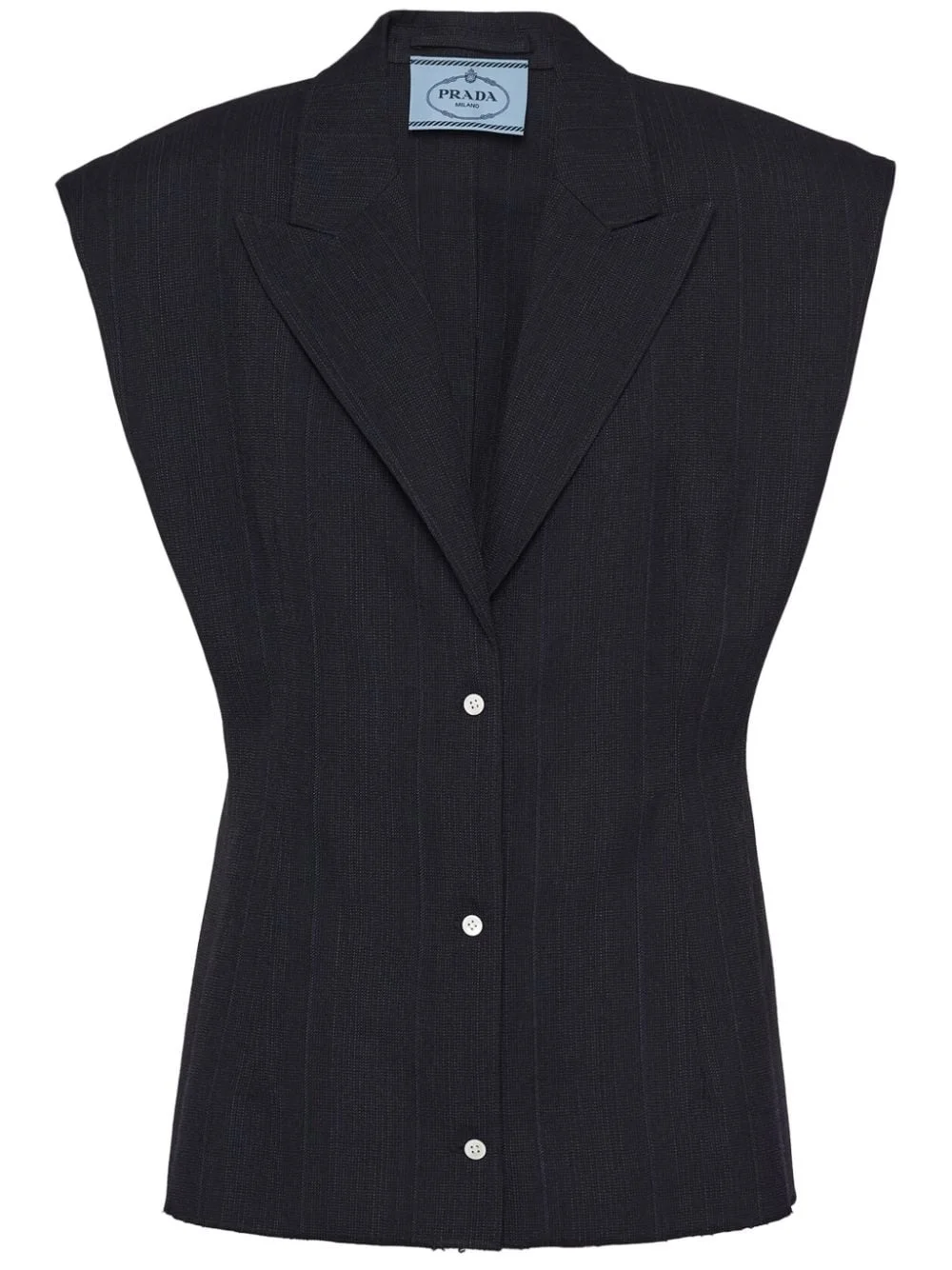 sleeveless wool blazer - 1