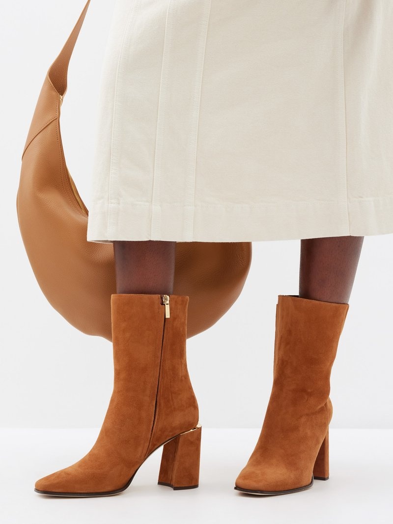 JIMMY CHOO Loren 85 suede ankle boots | matchesfashion