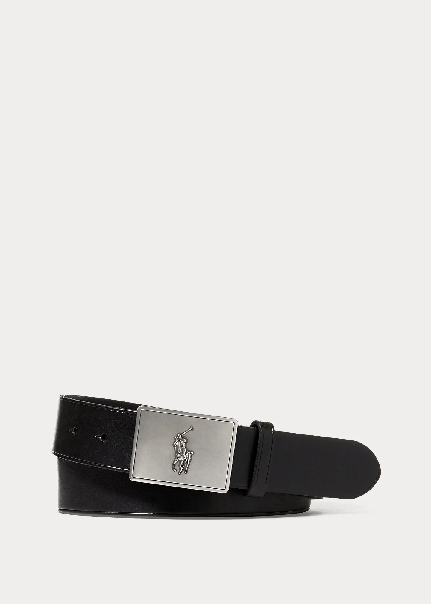 Pony Plaque Leather Belt - 1