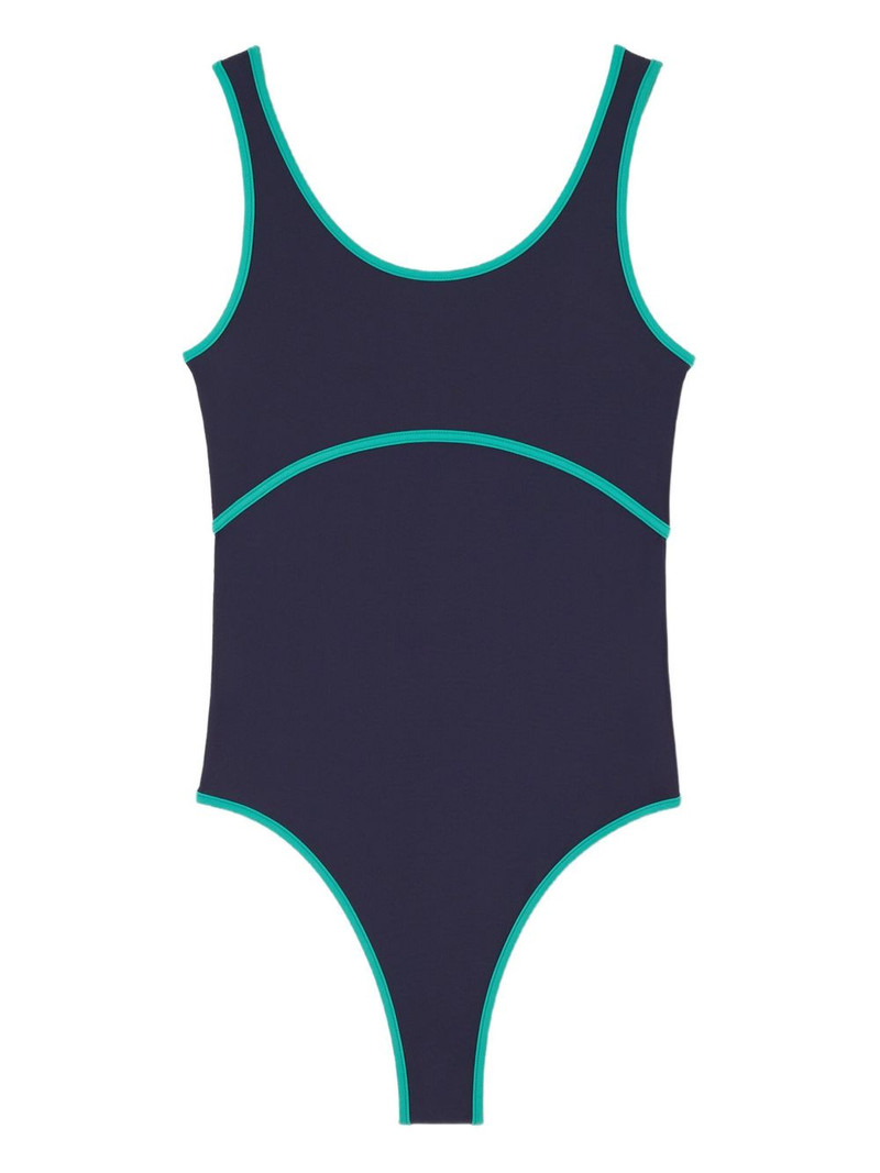 Arena contrast-trim swimsuit 1