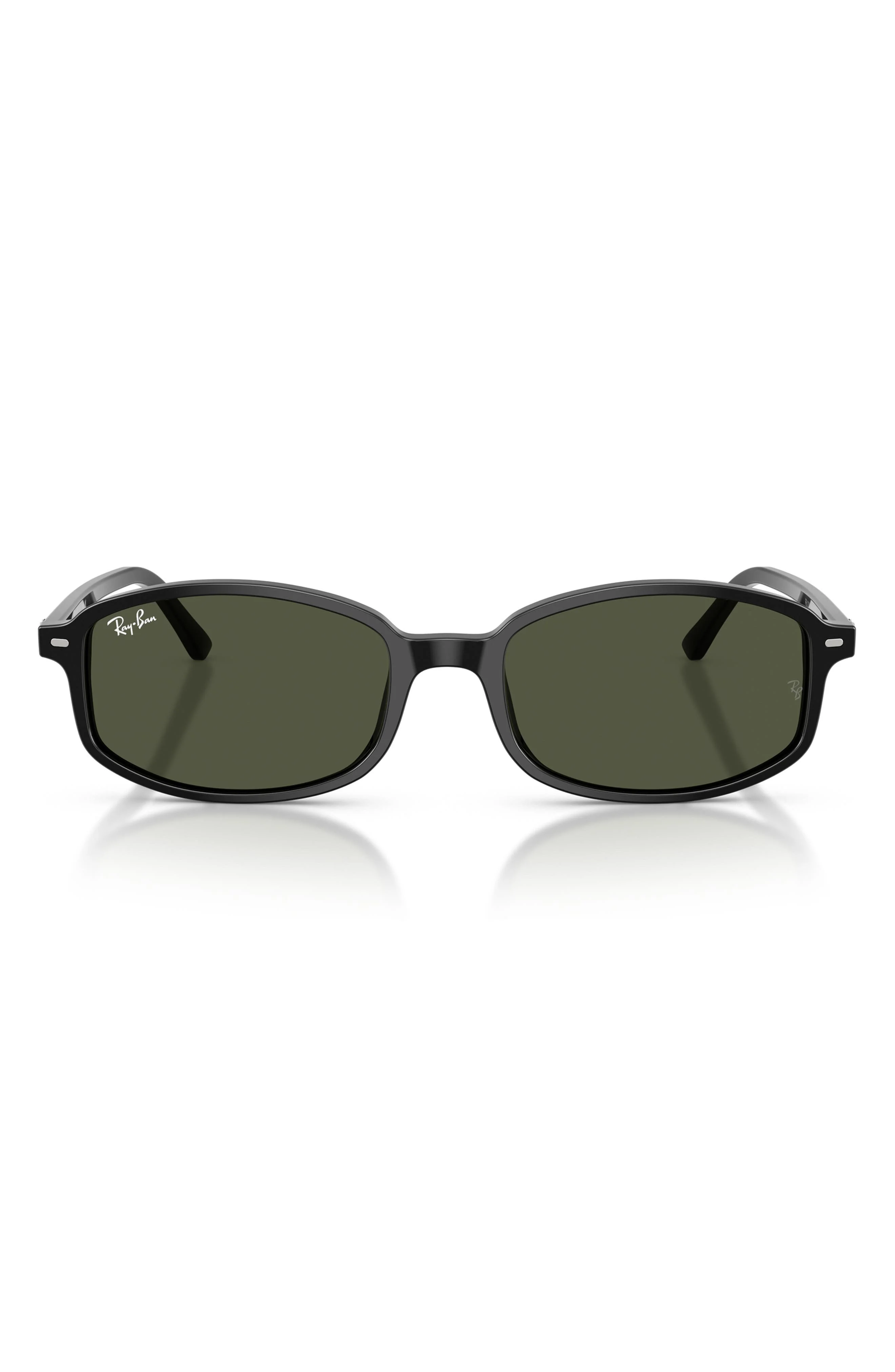 Ray-Ban 54mm Irregular Sunglasses in Black /Green at Nordstrom - 1