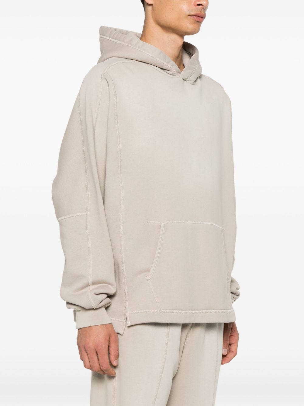 seam-detail hoodie - 3