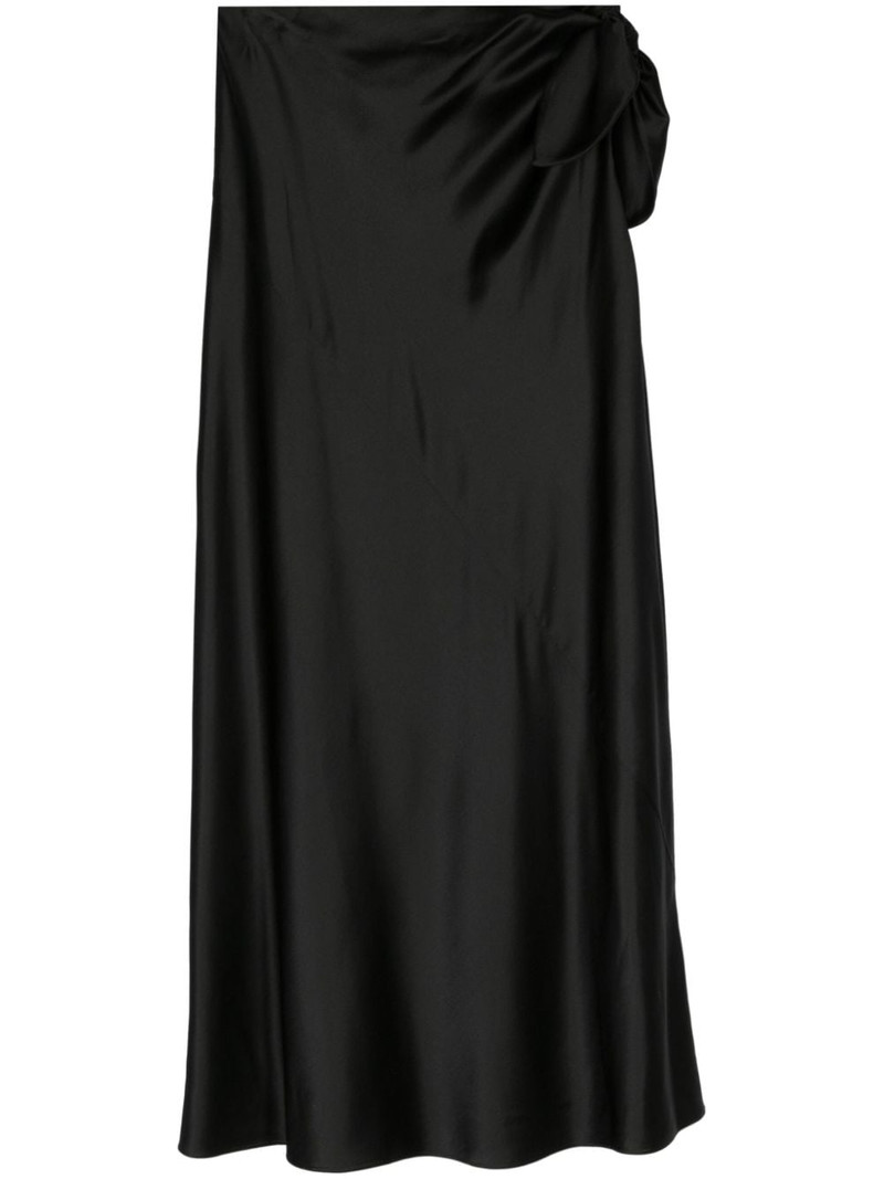 tie-detail silk maxi skirt 1