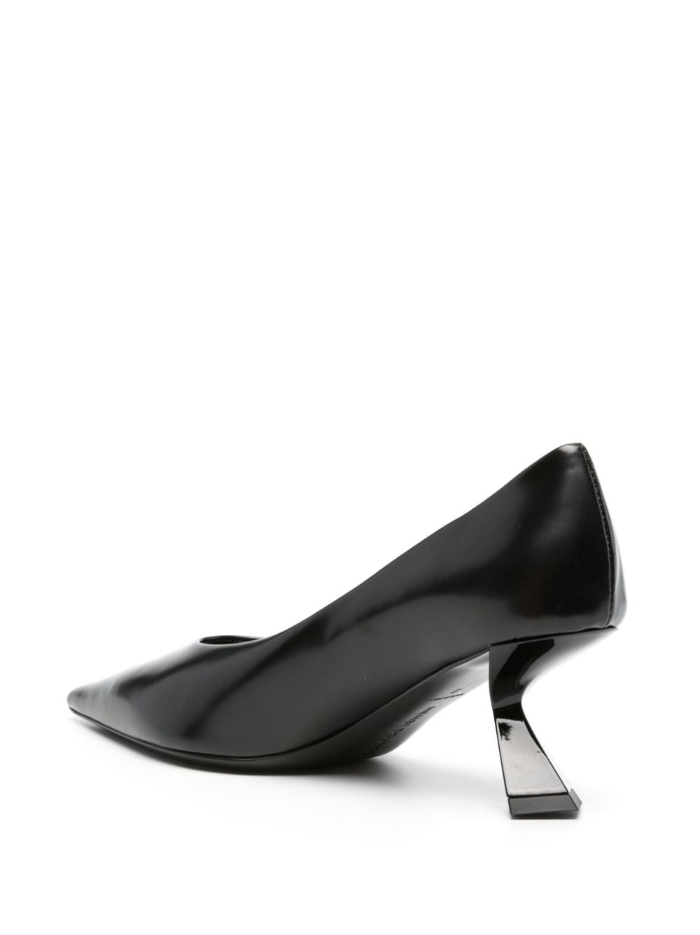 pointed-toe leather pumps - 3