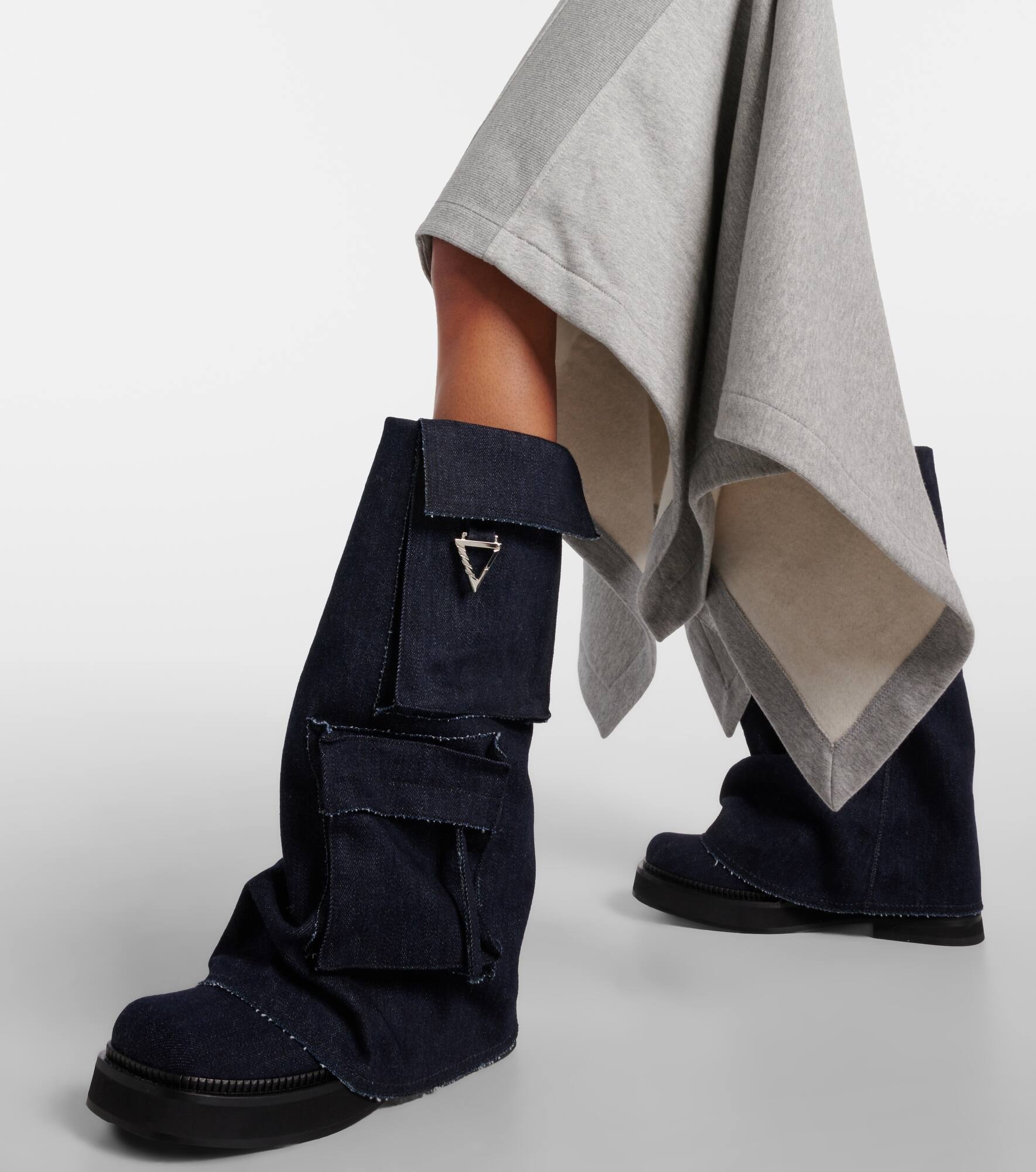 Robin denim combat boots - 4
