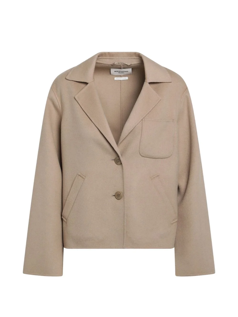 button-up notched-lapel jacket - 1