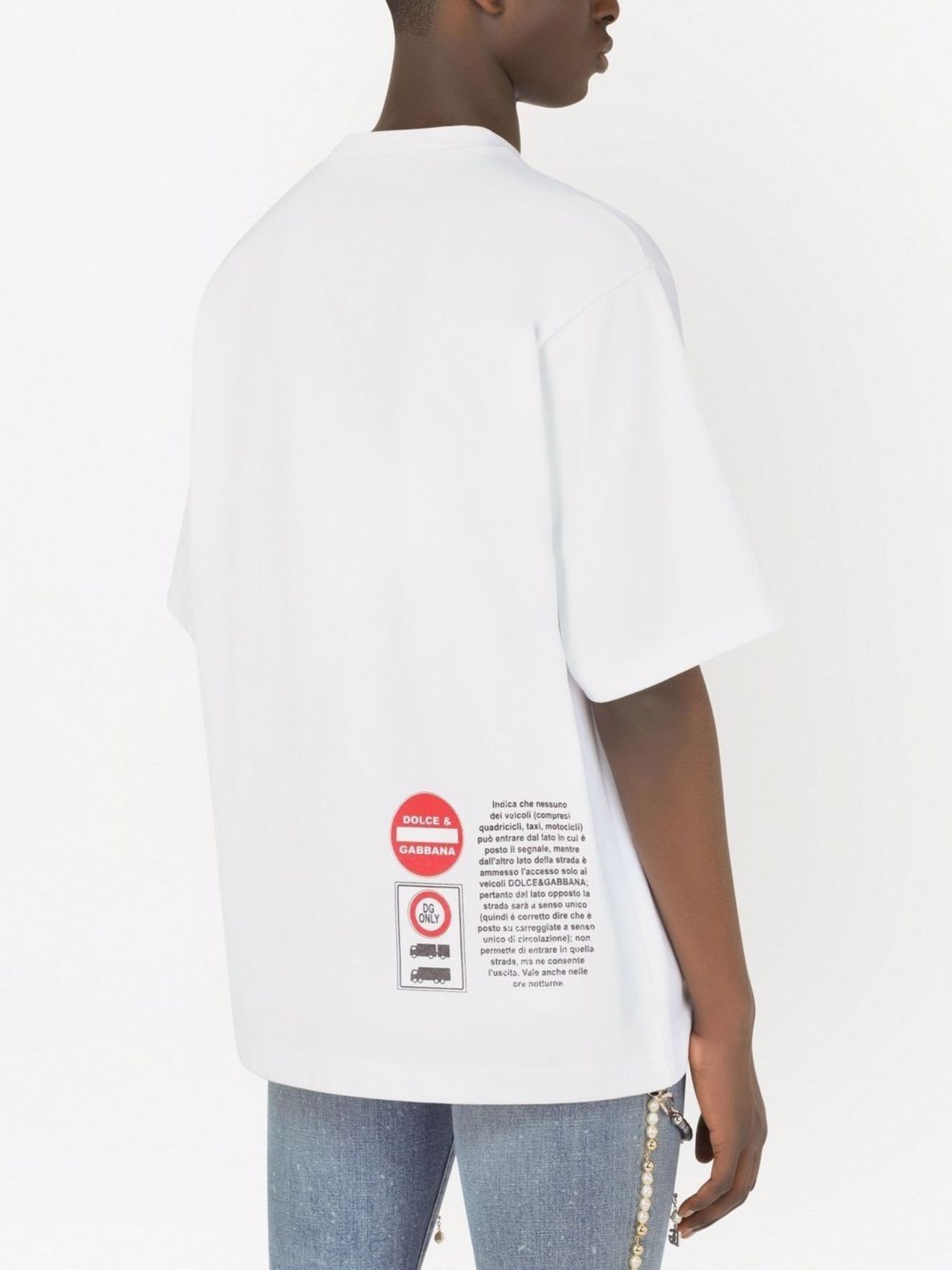 road-sign print T-shirt - 4