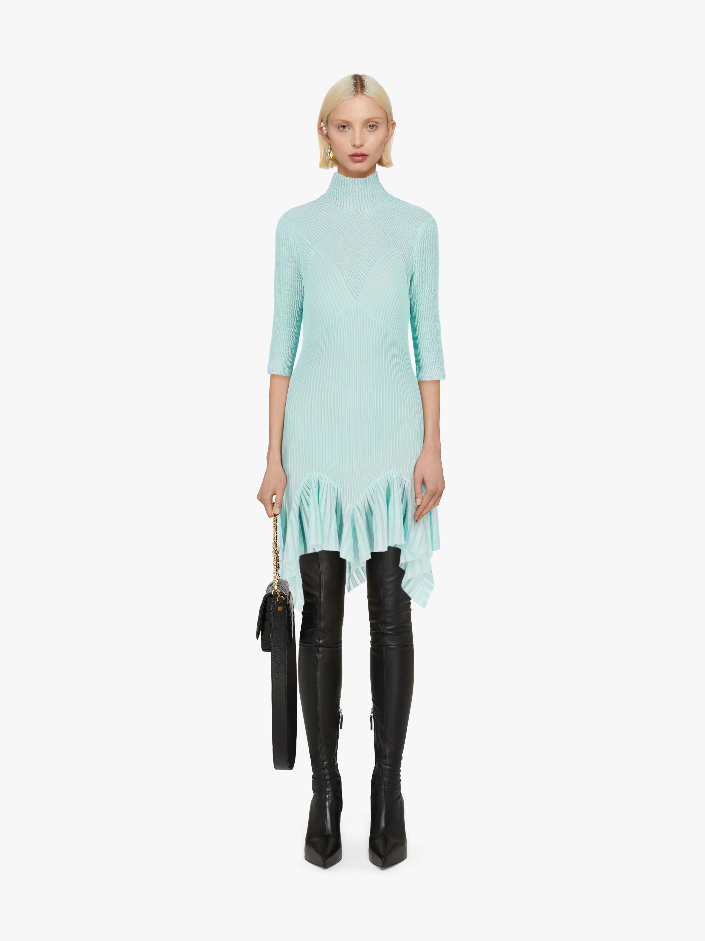 DRESS IN KNIT WITH FLOUNCES - 2