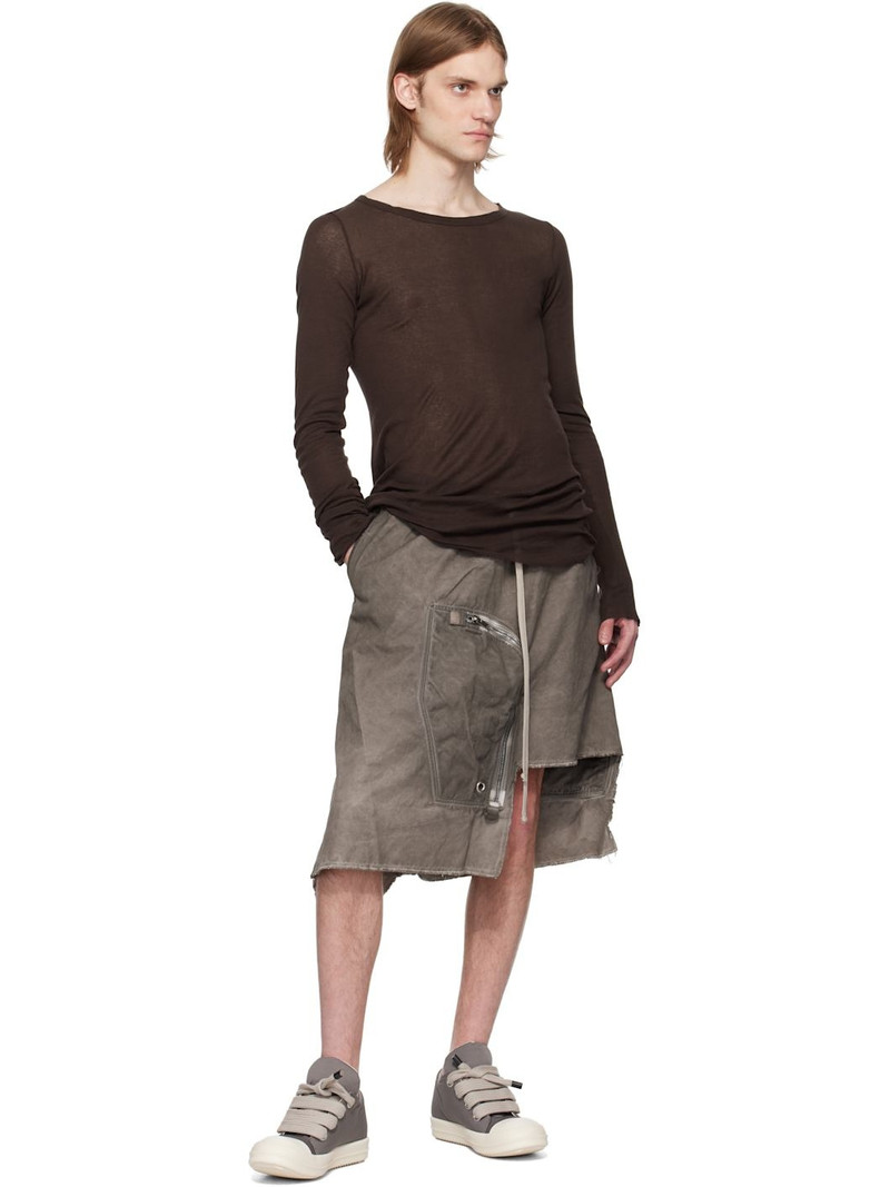 Rick Owens DRKSHDW Gray Hollywood Dracca Skirt outlook