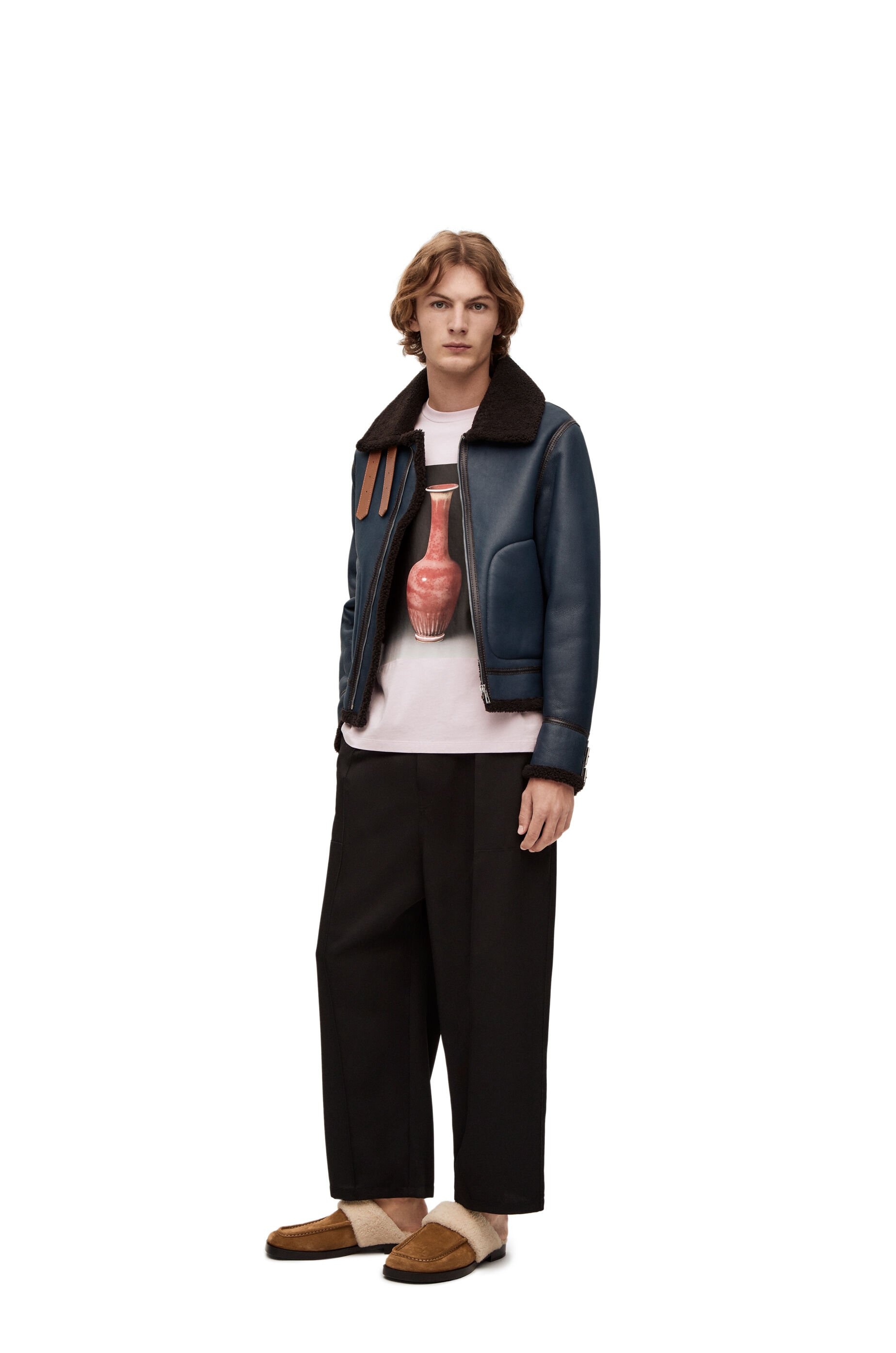 Aviator jacket in shearling - 2
