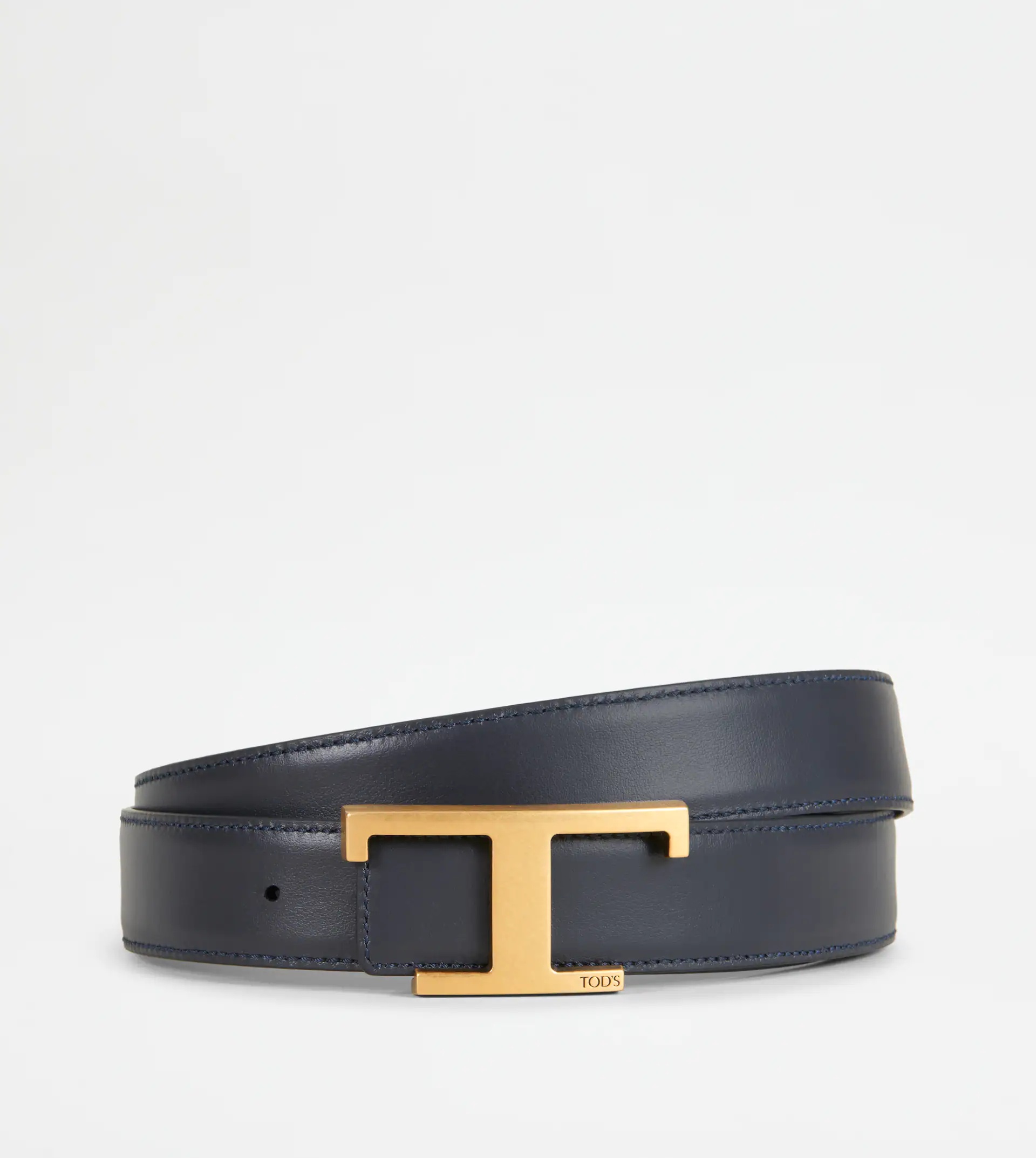 REVERSIBLE BELT IN LEATHER - BLACK, BLUE - 3