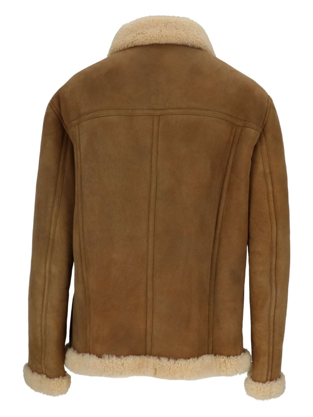 shearling-collared pocket jacket - 2