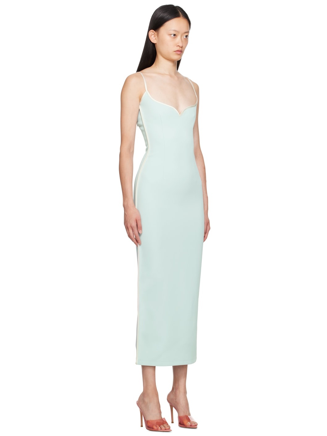 SSENSE Exclusive Blue & White Heart Maxi Dress - 2