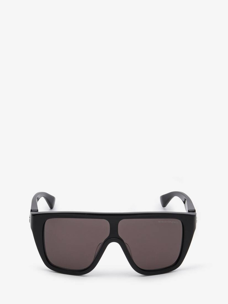 Floating Skull Mask Sunglasses in Black/smoke 1