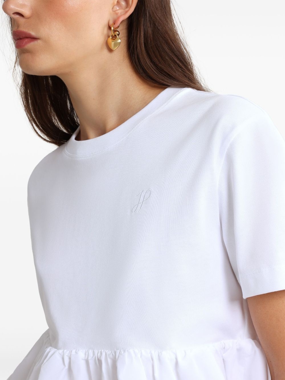 ruffle-hem T-shirt - 5