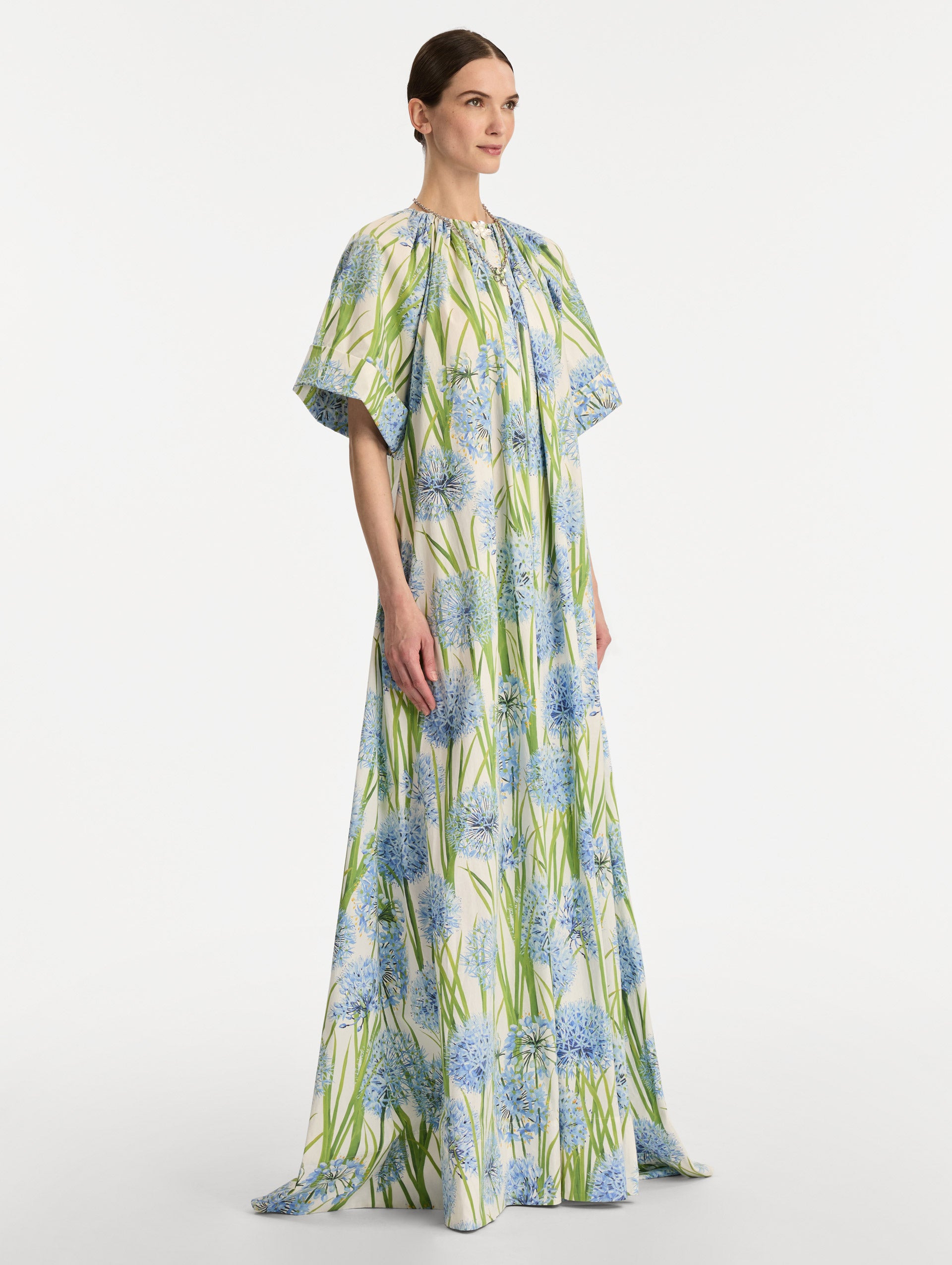 ALLIUM COTTON POPLIN CAFTAN - 4