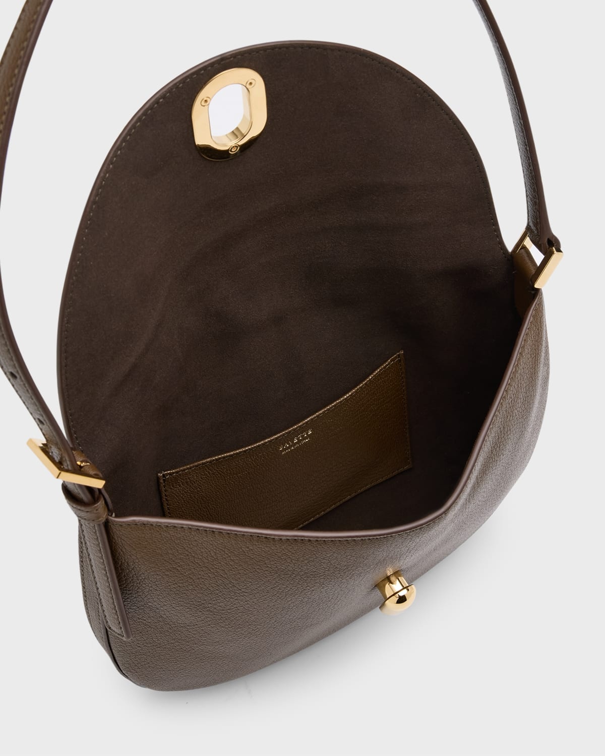 Tondo Small Flap Leather Hobo Bag - 3