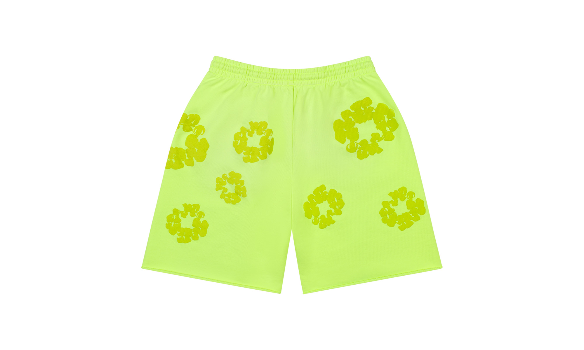 Mono Cotton Wreath Sweat Shorts "Neon Green" - 2
