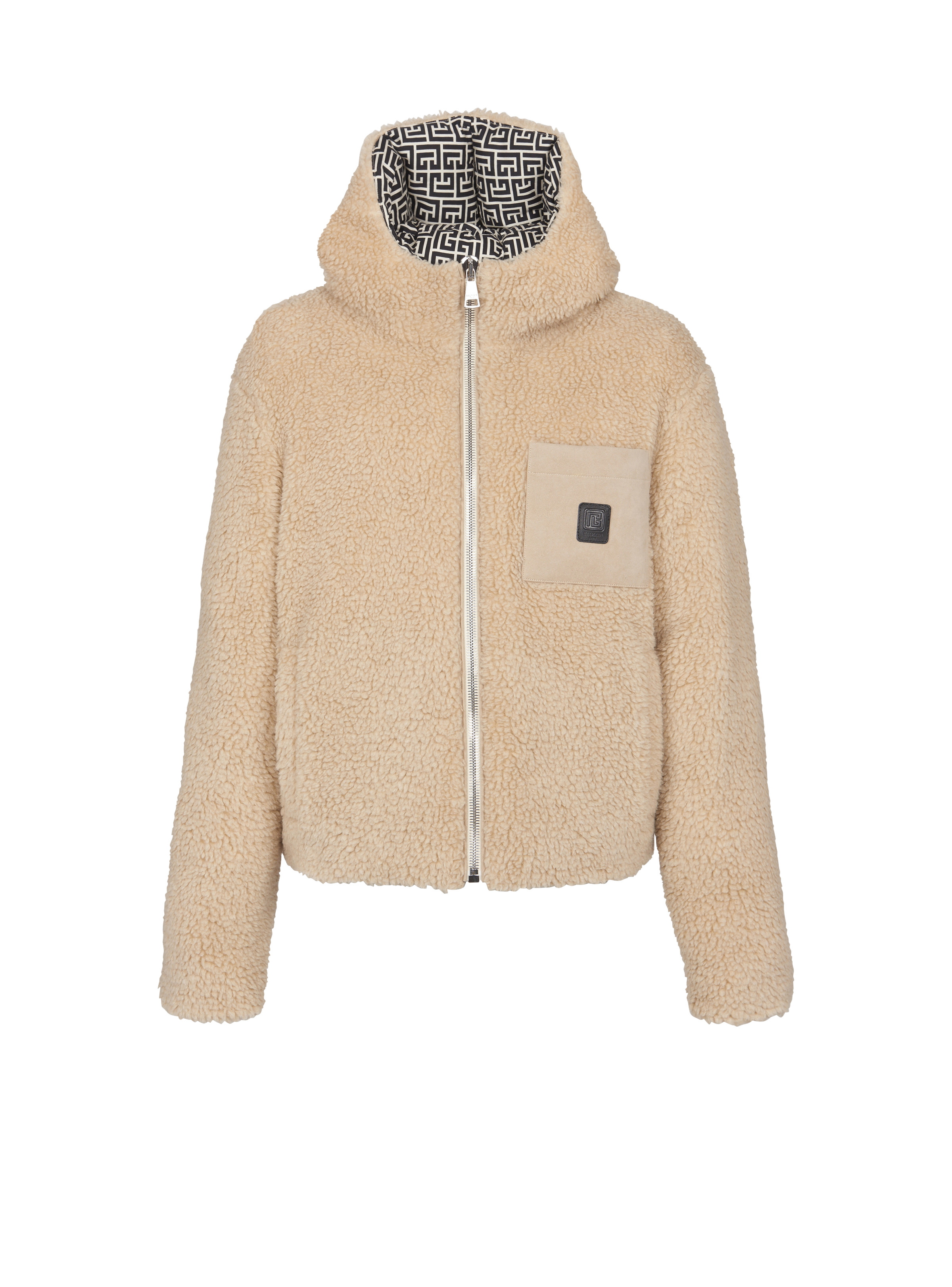 Monogrammed reversible puffer jacket - 1