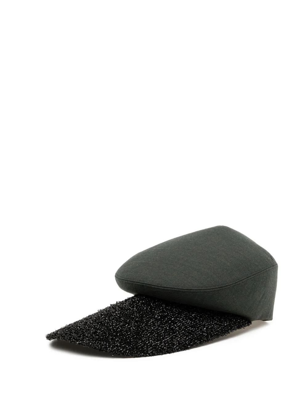 textured panelled hat - 1