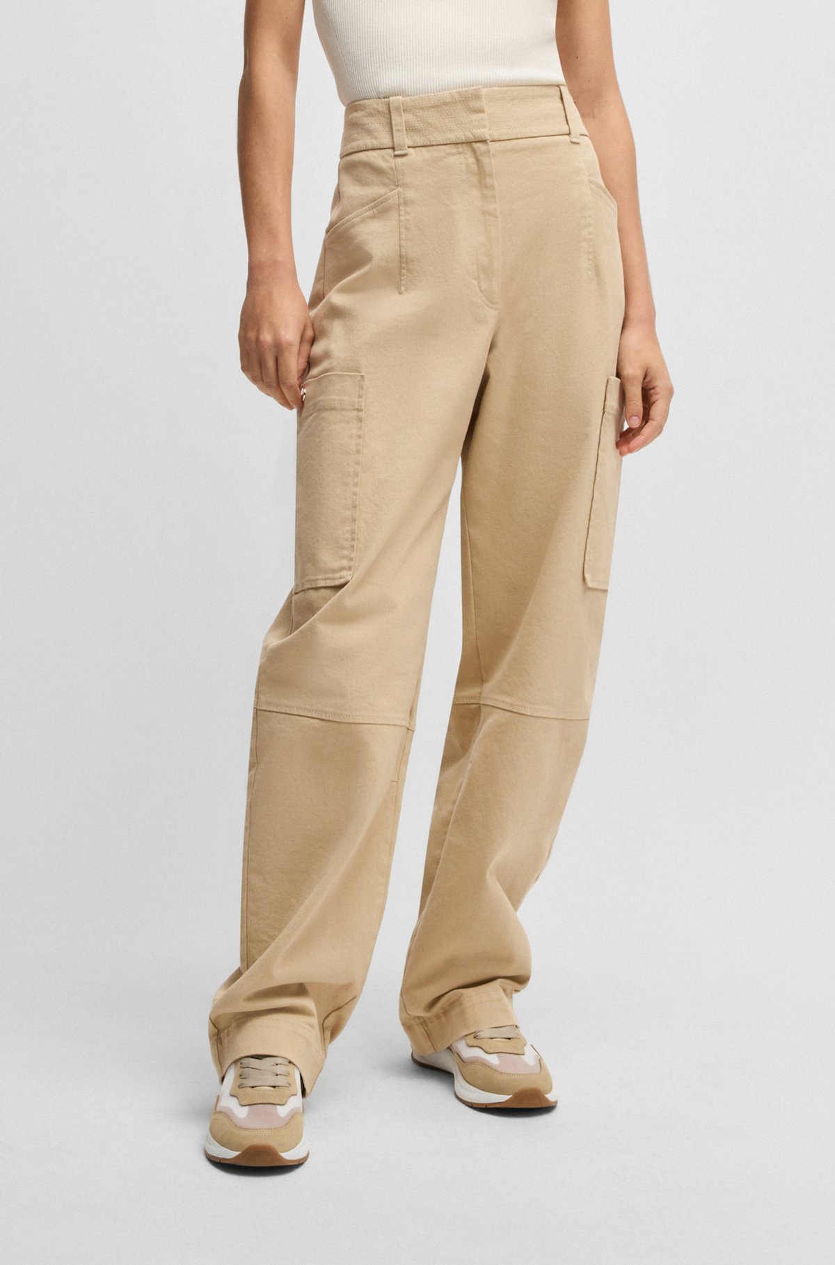 RELAXED-FIT TROUSERS IN STRETCH-COTTON TWILL - 2